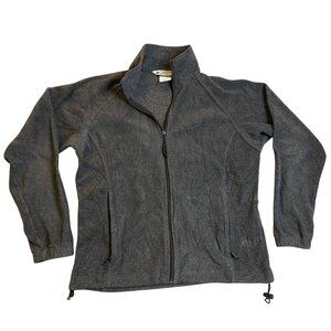 Columbia Women's Jacket Medium Gray Full-Zip Fleece Full Zip Mock Neck Outdoors